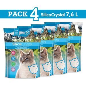Litière SilicaCrystal Arquivet Pack 4 x 7.6 L